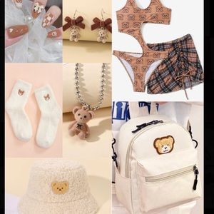 Plaid Teddy Bear Full Rave Set
